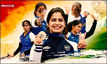 ஒலிம்பிக்கில் இரட்டை பதக்கங்களை வென்ற இந்திய மங்கை மனு பாக்கர்! நூலிழையில் தவறிய 3-வது பதக்கம்..